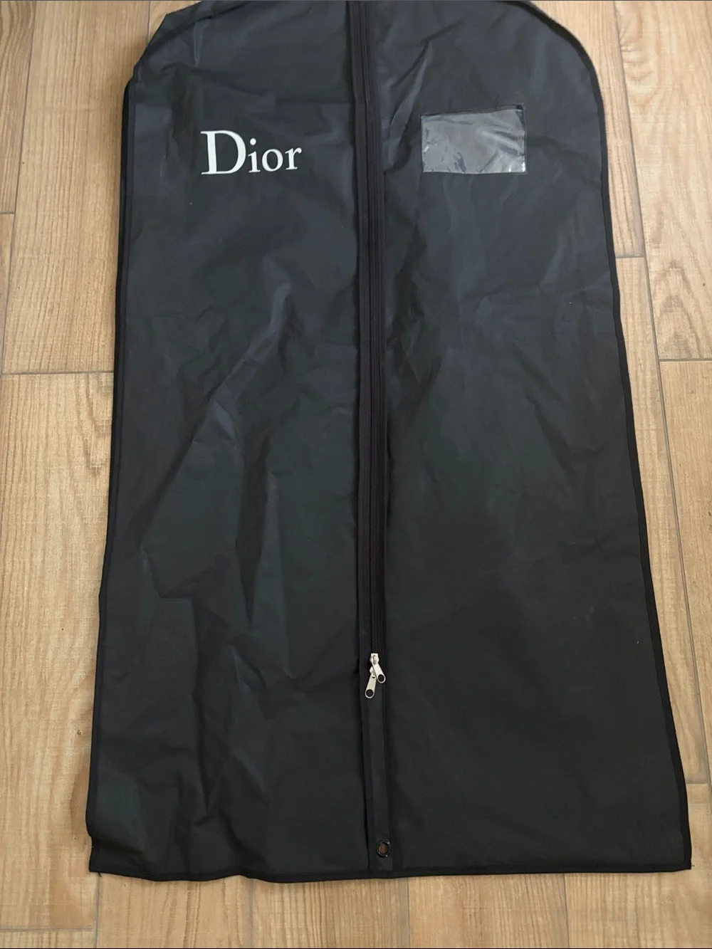 Dior Black Travel Garment Bag with Front Logo